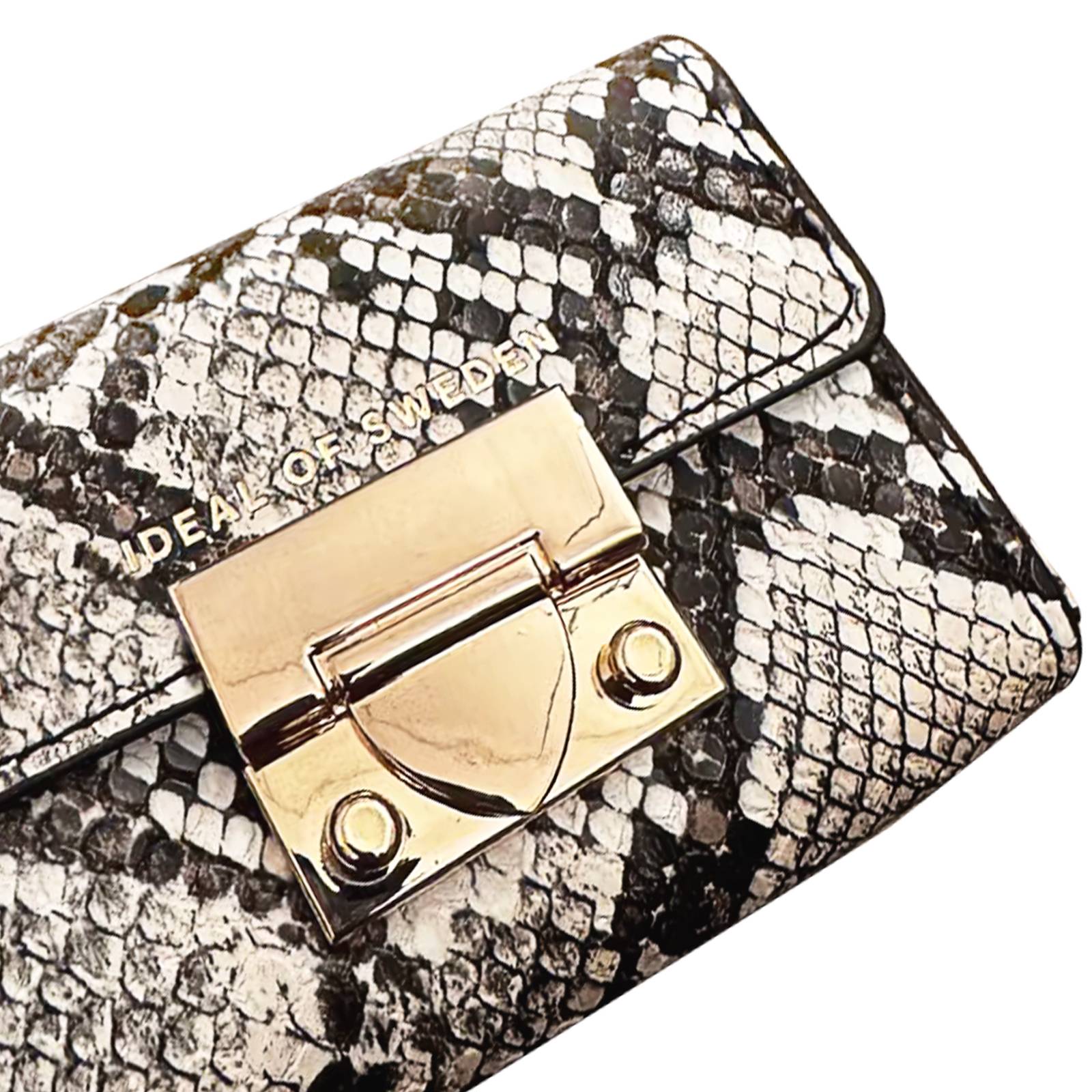 Portefeuille Modèle Liv Padlock au Motif Serpent avec Chaîne Amovible de 105 cm-3
