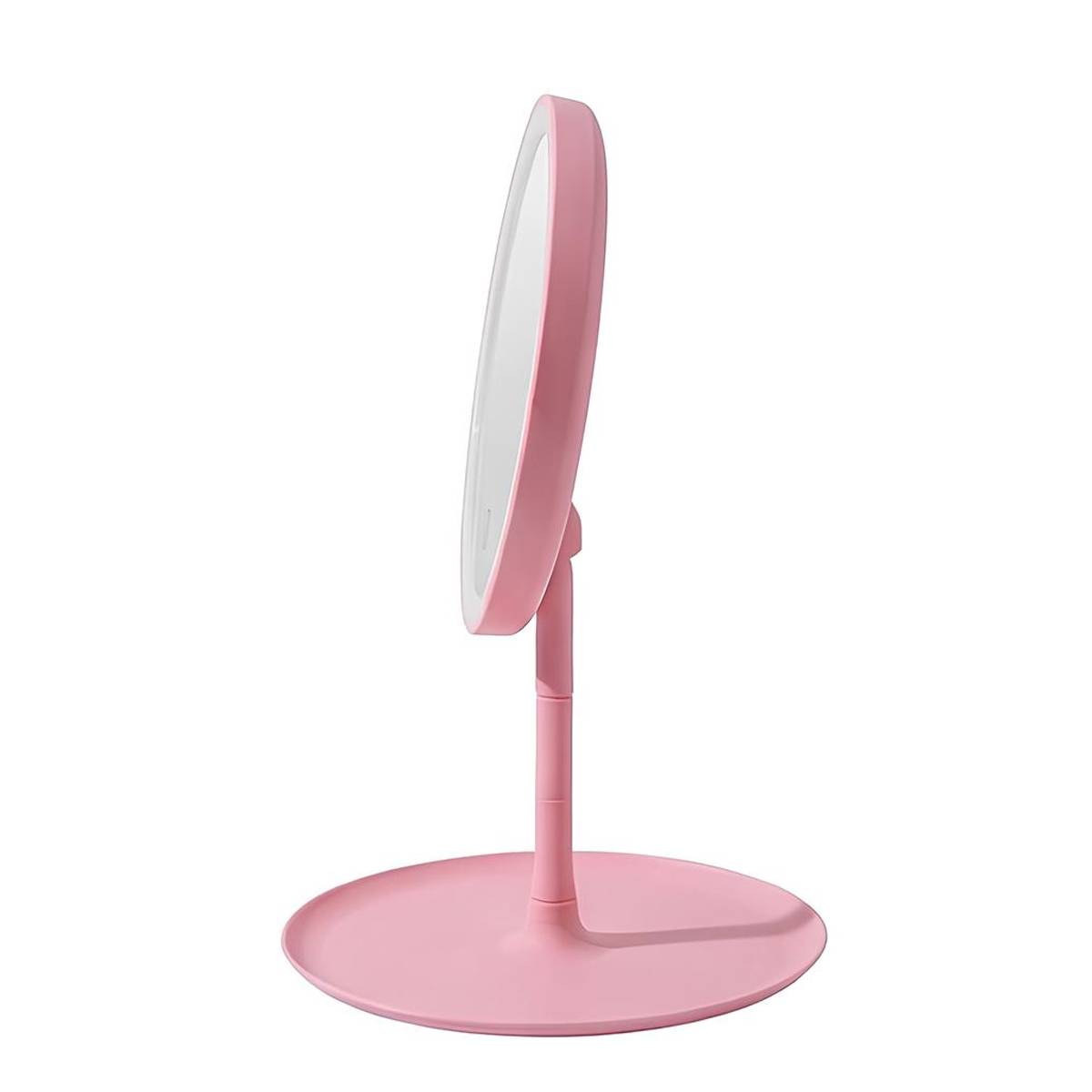 Miroir de Maquillage Rond à LED sur Pied avec Commande Frontale-0