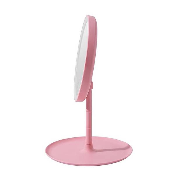 Miroir de Maquillage Rond à LED sur Pied avec Commande Frontale