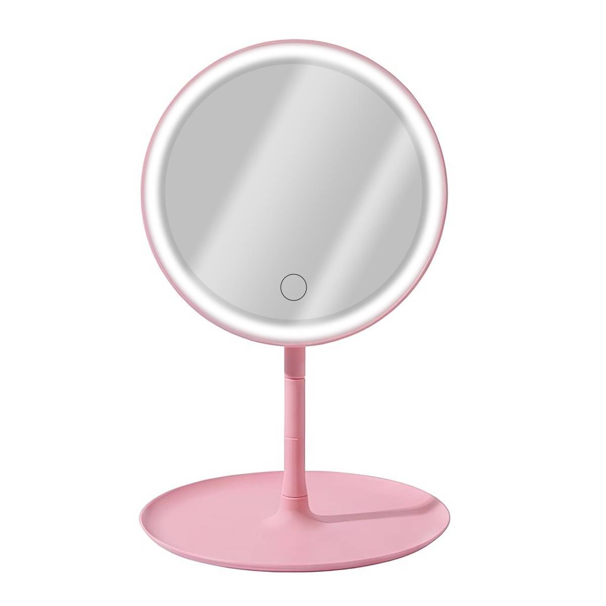 Miroir de Maquillage Rond à LED sur Pied avec Commande Frontale-3