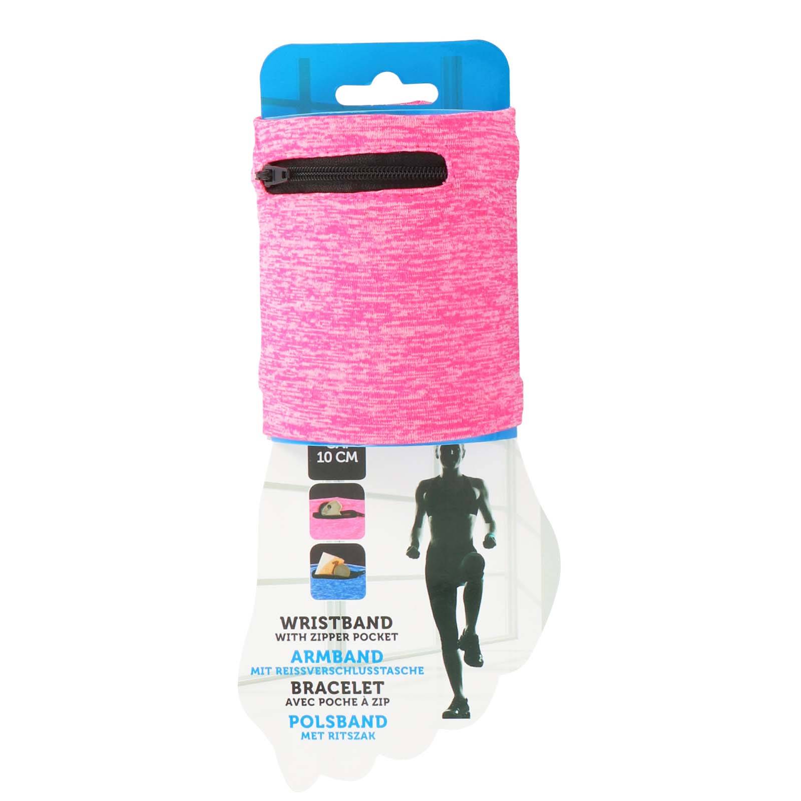 Brassard Sport 10 cm avec Mini-poche Zippée pour Jogging ou Fitness-3