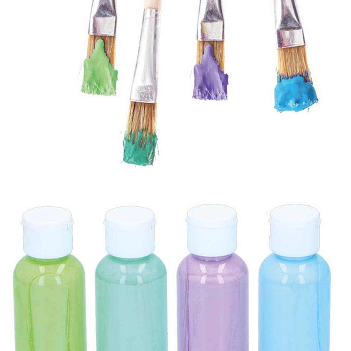 Set de Peinture Acrylique 4x80 ml Tons Pastel Froids-3