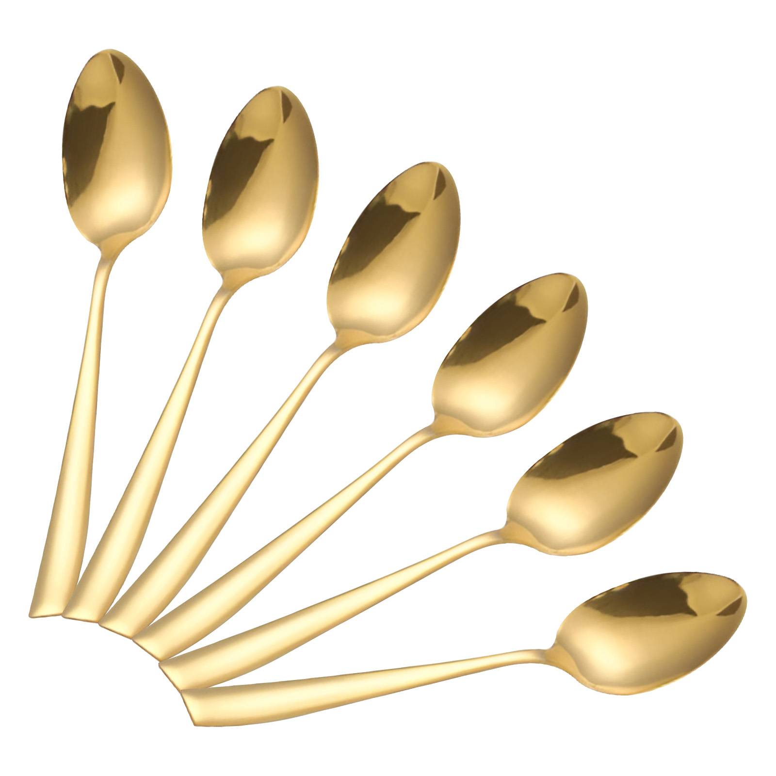 Set de 6 Cuillères à Dessert Format 14.5cm en Acier Inoxydable-1