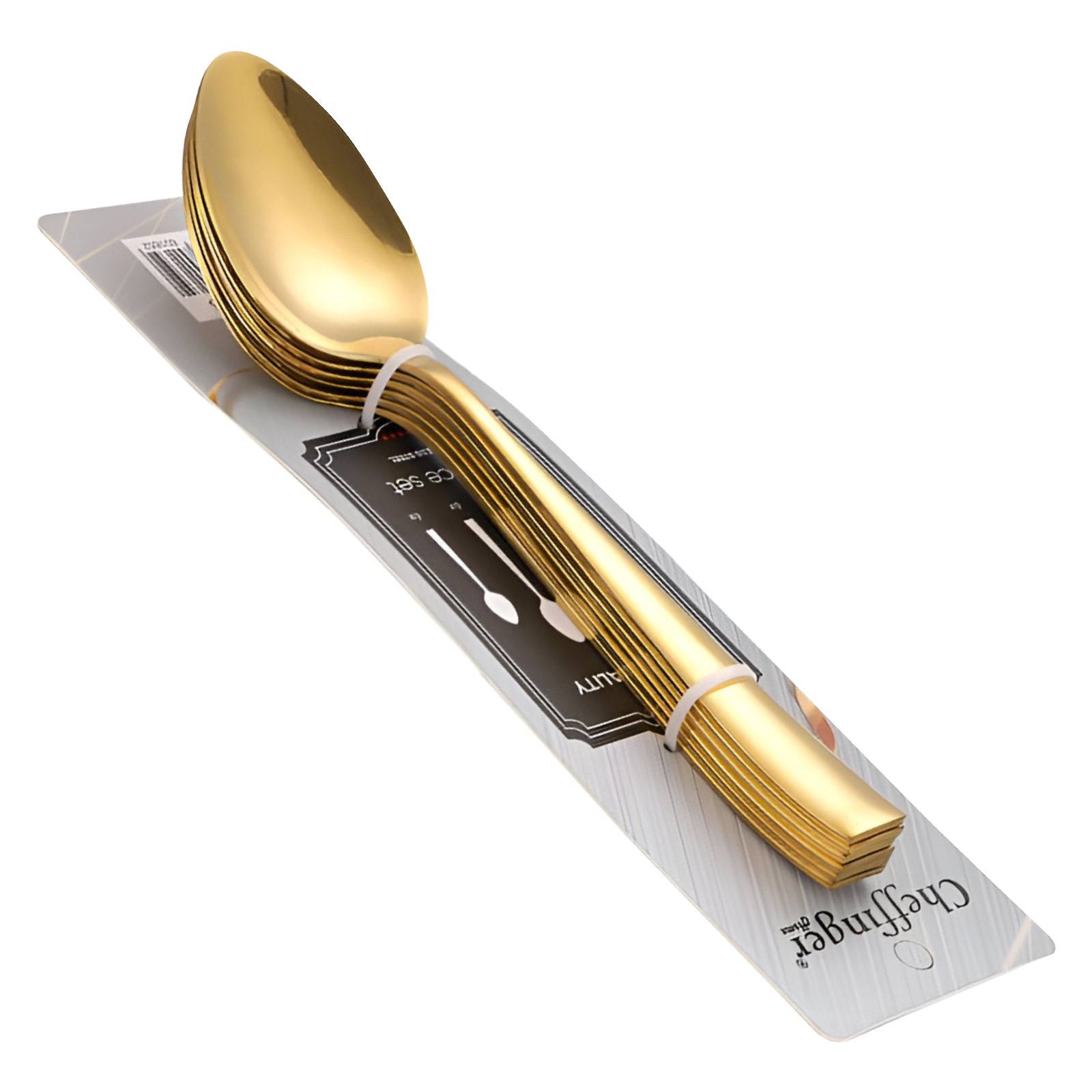 Set de 6 Cuillères à Dessert Format 14.5cm en Acier Inoxydable-3