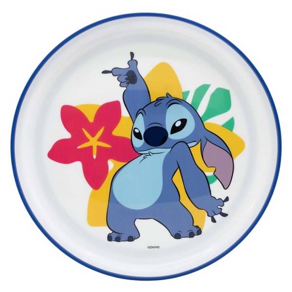 Set 5 Pièces Vaisselle Stitch pour Enfant Antidérapants et Micro-ondables