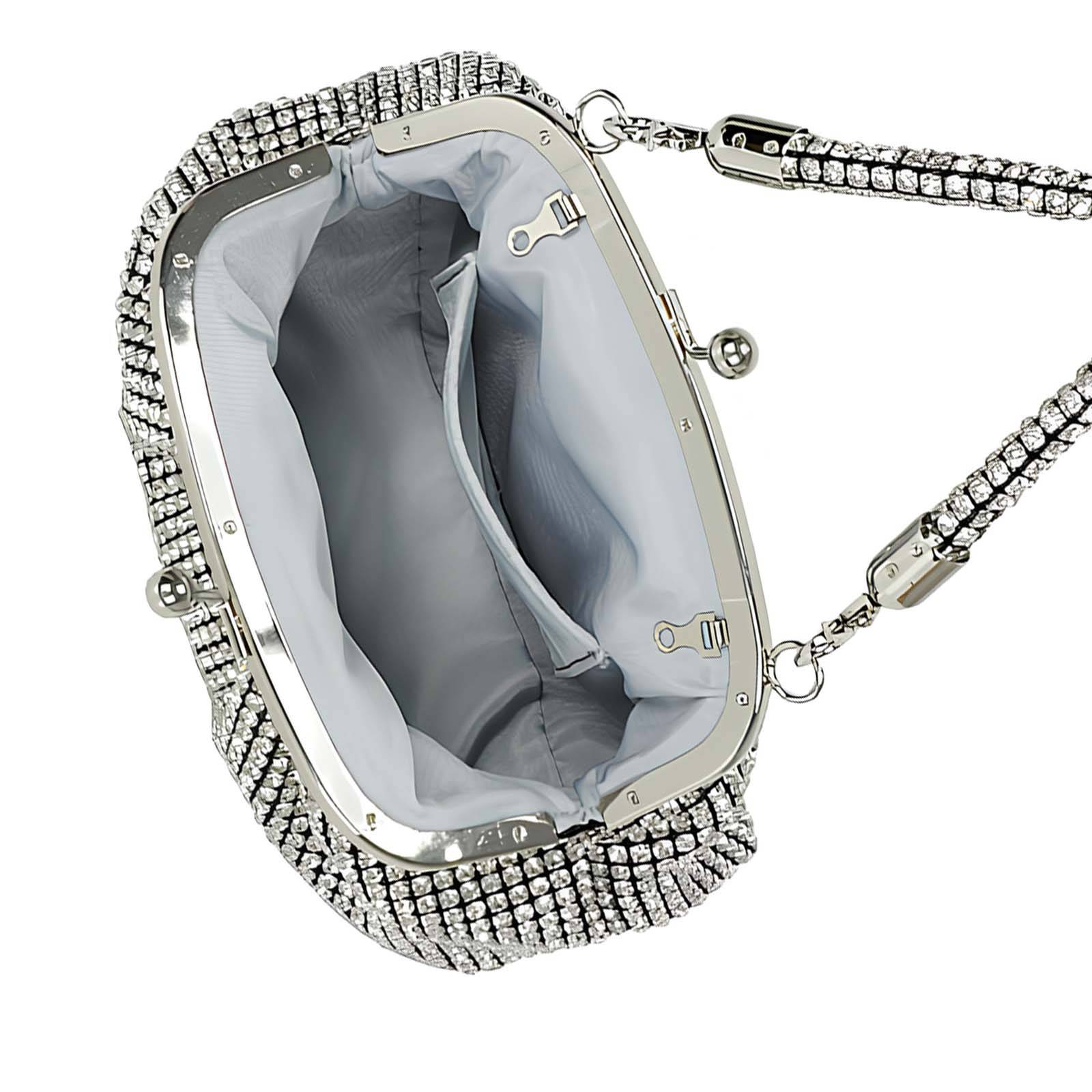 Pochette de Soirée pour Femme Rétro à Perles avec Fermoir Clic-clac-4