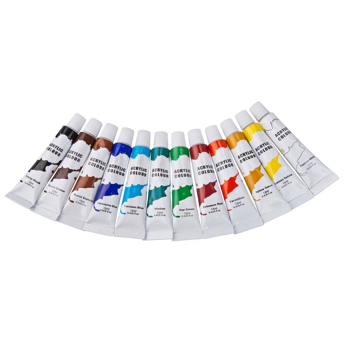 Peinture à l'Huile 12 Couleurs en Tubes de 12ml Texture Fluide-1