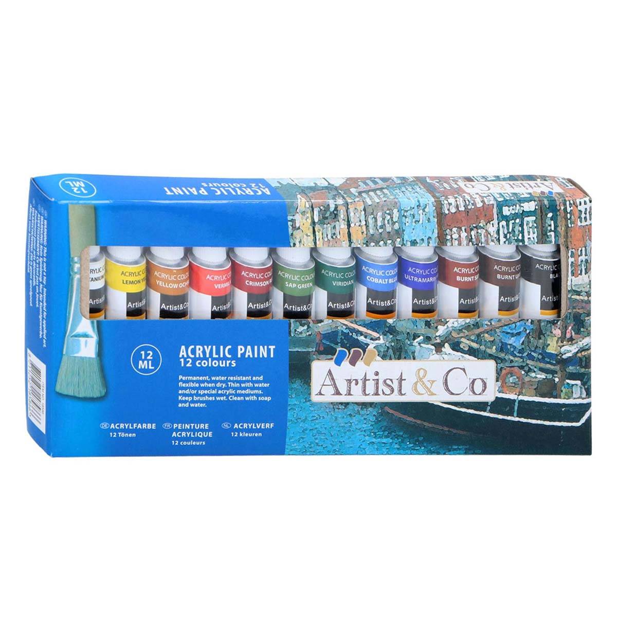 Peinture à l'Huile 12 Couleurs en Tubes de 12ml Texture Fluide-4