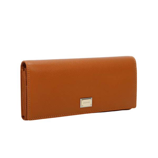 Portefeuille pour Femme Loulou Effet Grainé avec Plaque Métallique Siglée