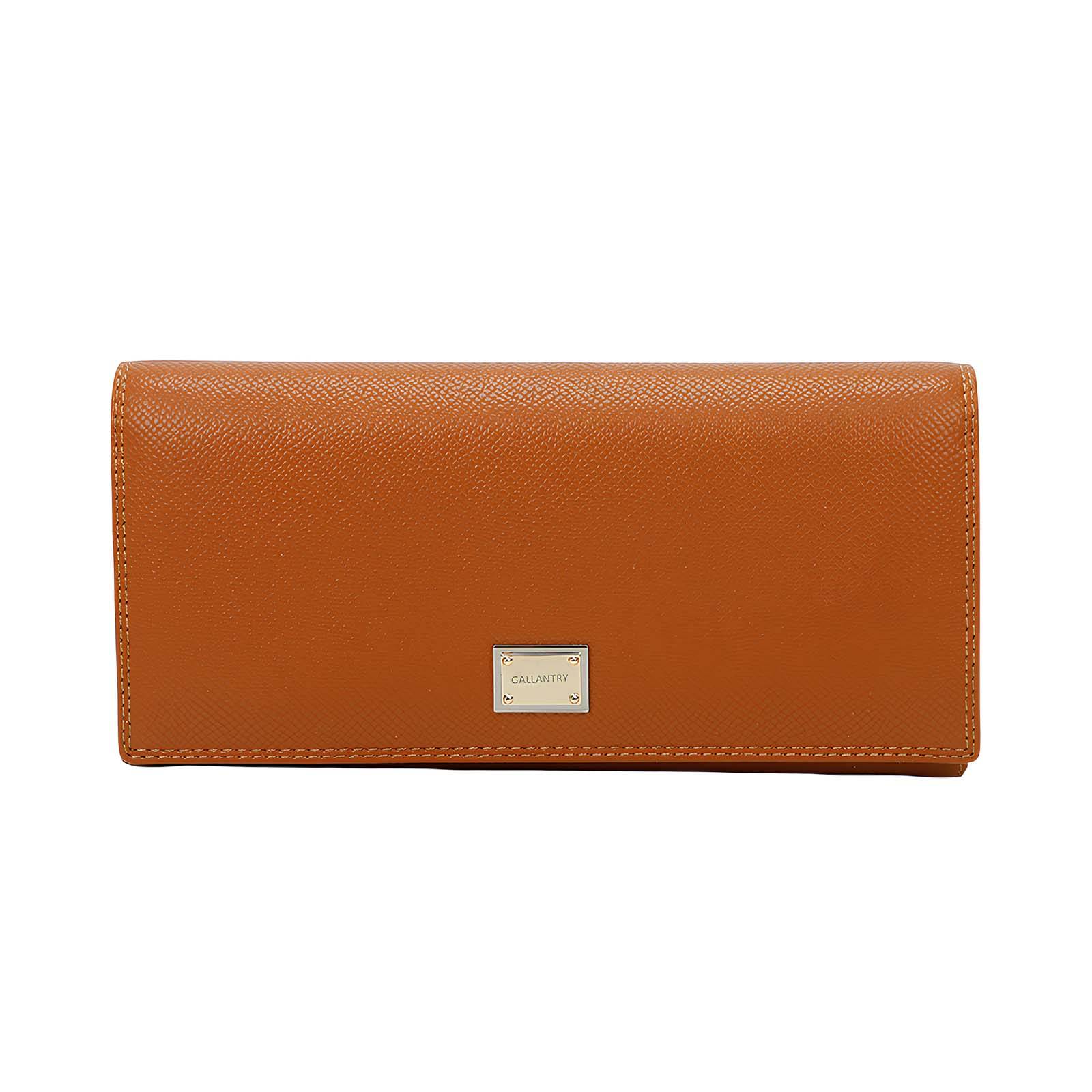 Portefeuille pour Femme Loulou Effet Grainé avec Plaque Métallique Siglée-1