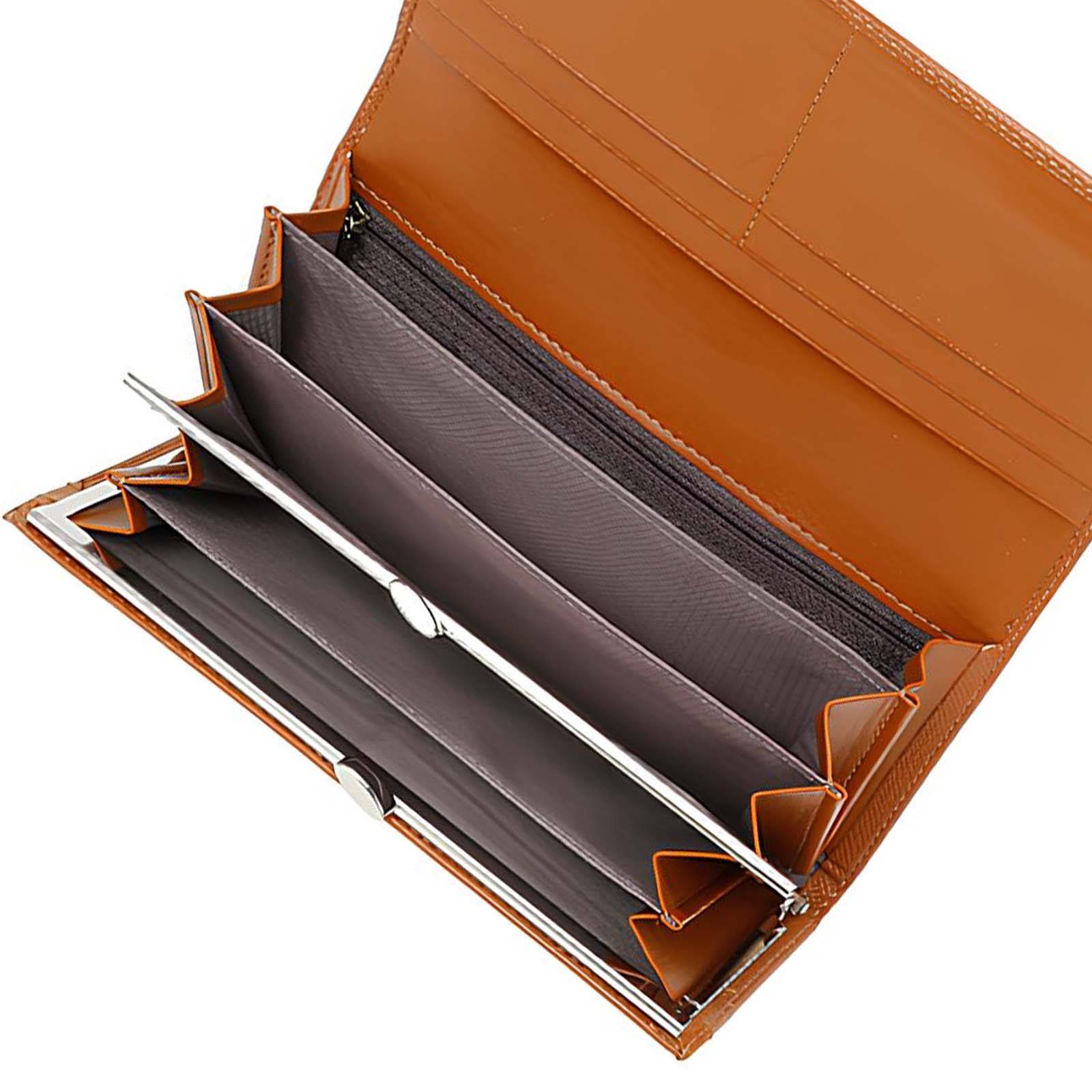 Portefeuille pour Femme Loulou Effet Grainé avec Plaque Métallique Siglée-4