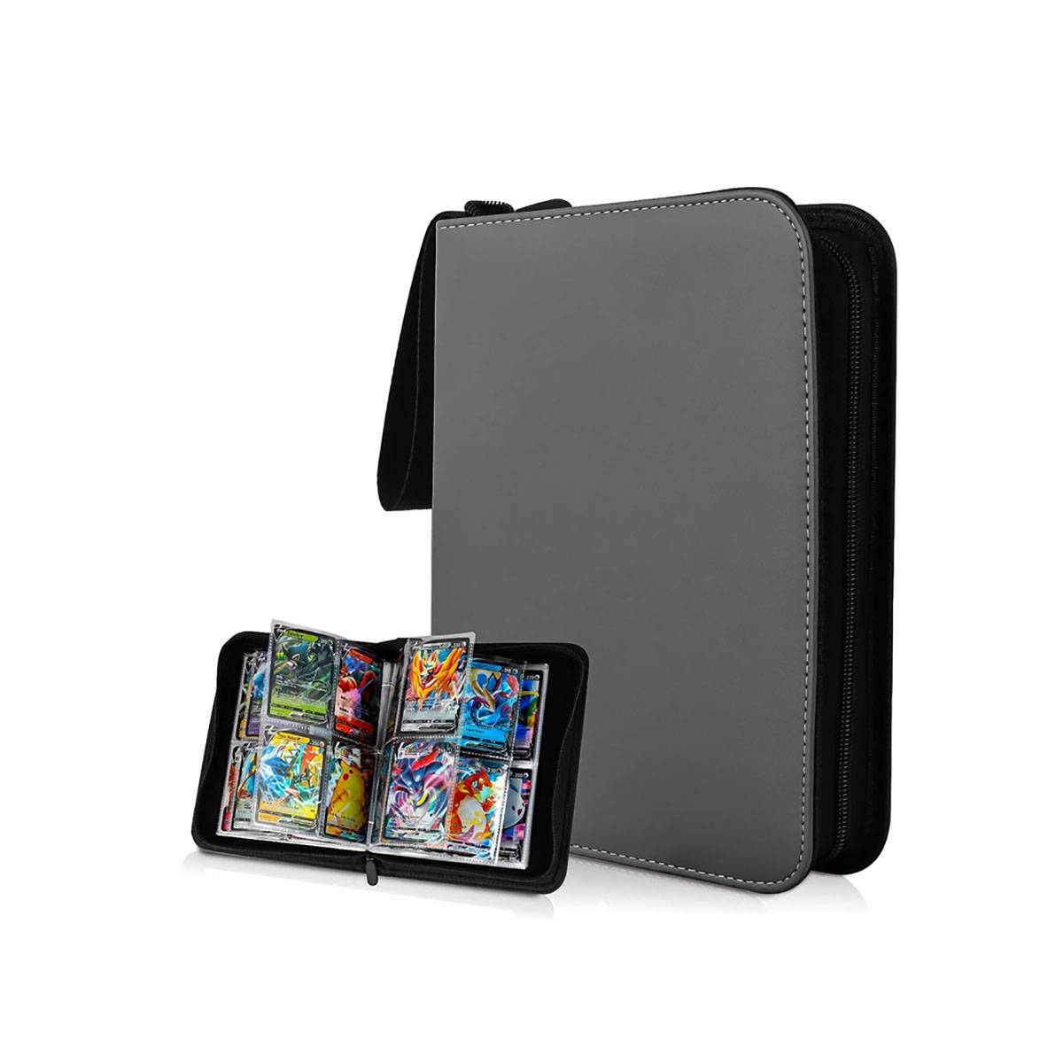 Pack de 2 Classeurs de Rangement pour 400 Cartes avec Fermeture Zippée-1