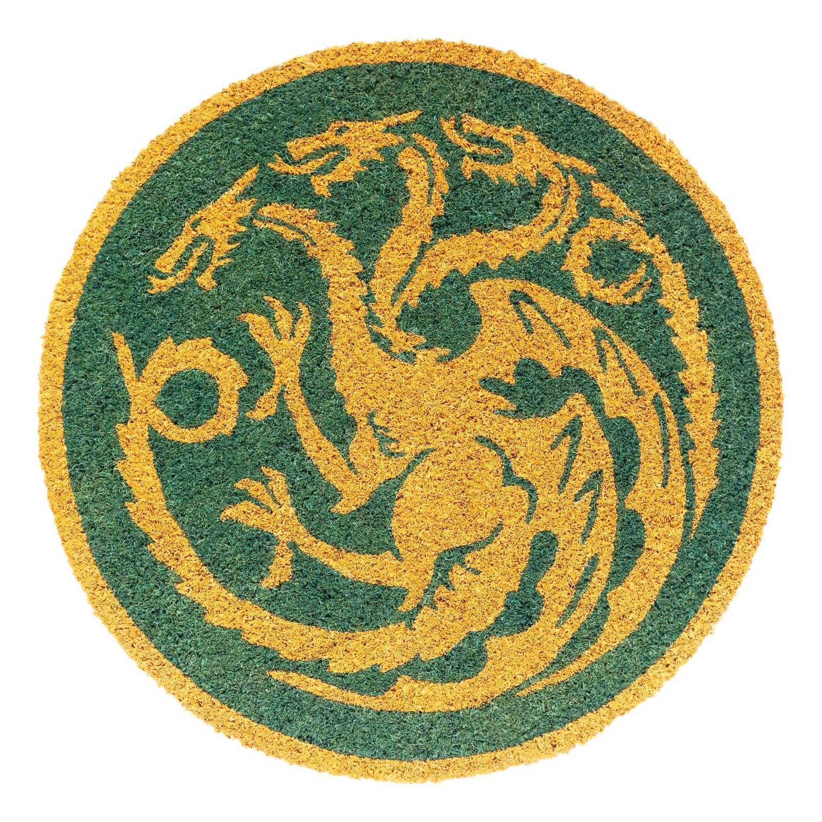 Paillasson Décoratif Rond 50cmx50cm Motif Dragon Targaryen Antidérapant-1