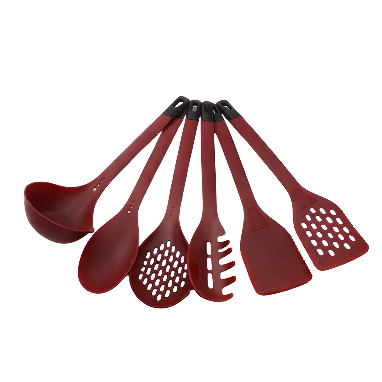Set d’Ustensiles de Cuisine 6 Pièces en Silicone Résistant avec Support-1