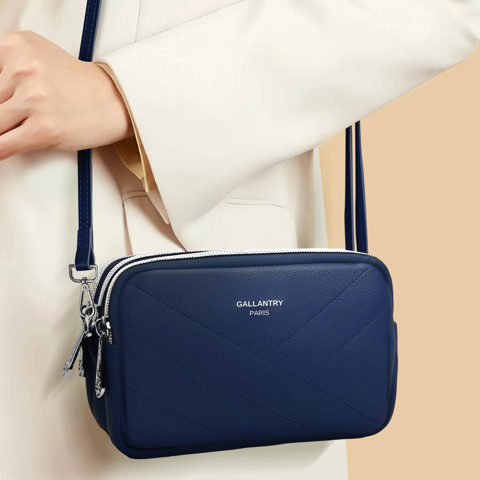 Sac à Bandoulière pour Femme avec Surpiqûres-2