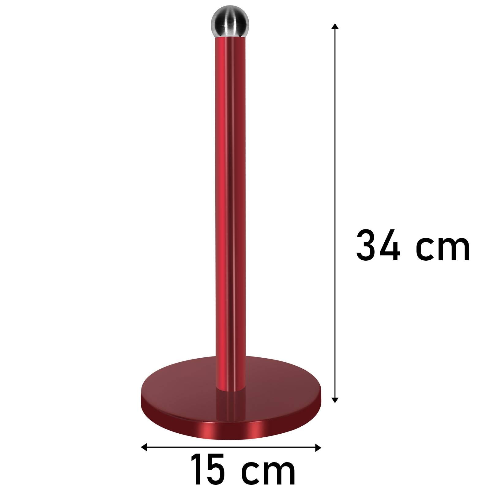 Porte Rouleaux Essuie Tout Effet Métallisé avec Base Lourde Stable-0