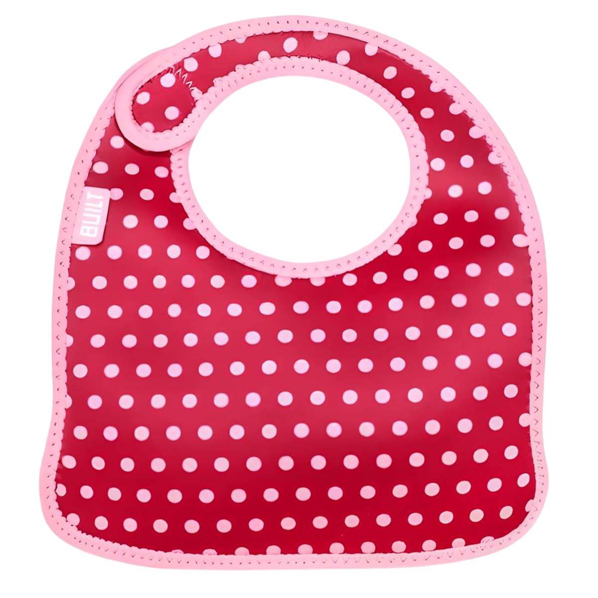 Lot de 2 Bavoirs Bébé en Néoprène Motif Pois avec Fermeture à scratch-2