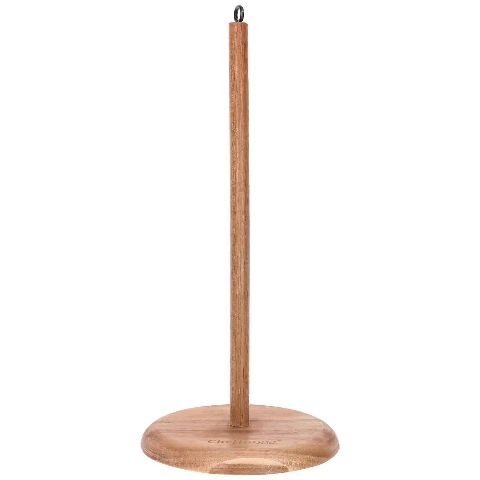 Porte Rouleaux Essuie Tout en Bois Acacia support Stable Design Élégant-0