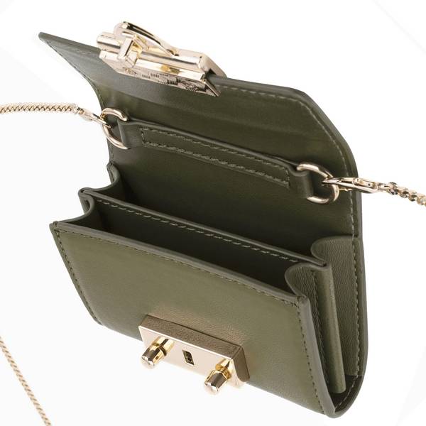 Portefeuille Modèle Liv Padlock au Motif Serpent avec Chaîne Amovible de 105 cm