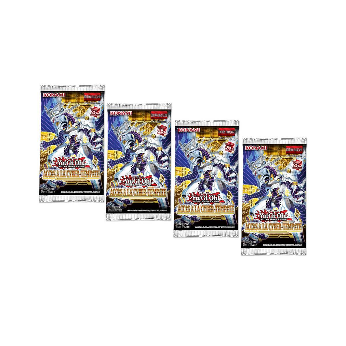 Set de 4 Boosters Cartes à Jouer Accès à la Cyber-Tempête-1