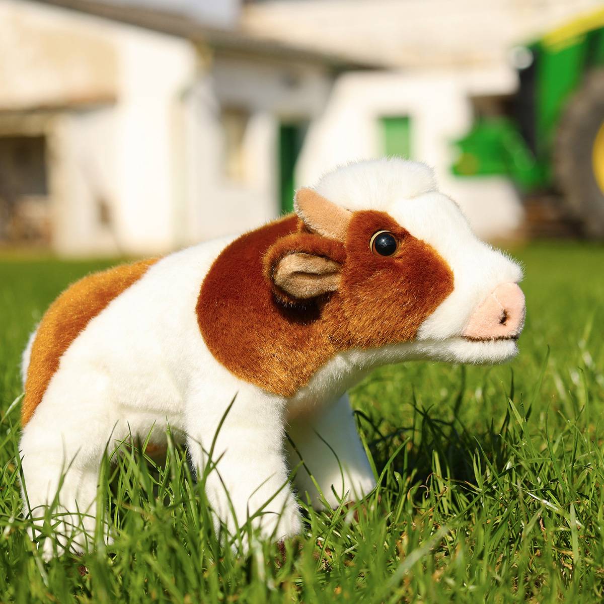 Peluche Vache 23cm Réaliste Ultra Doux en Matière Recyclée Écologique-3