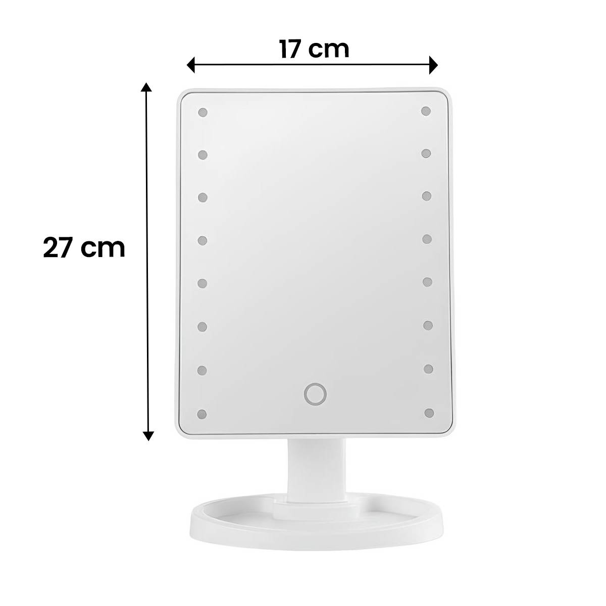 Miroir de Maquillage LED sur Pied avec Tactile et Rotatif 360°-0