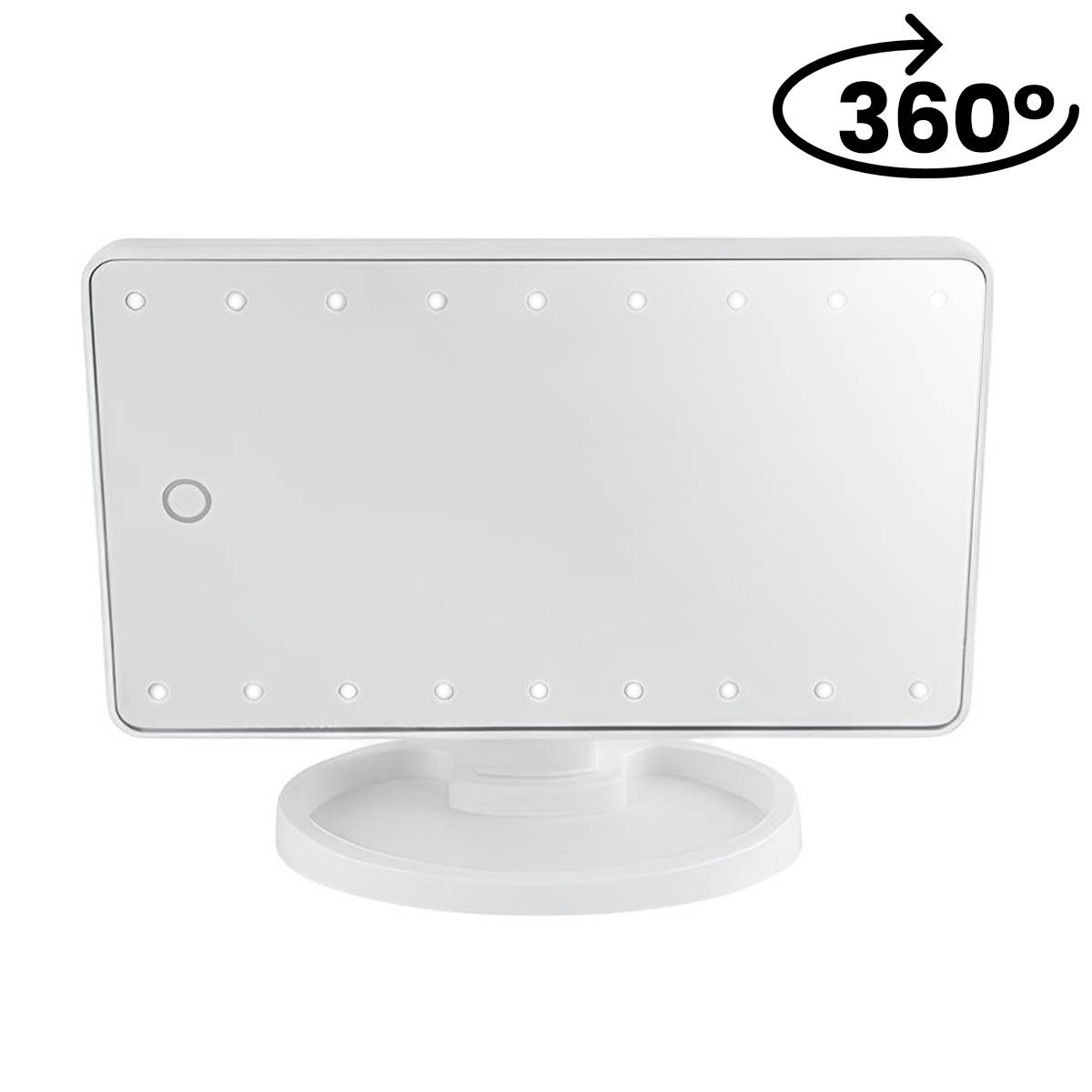Miroir de Maquillage LED sur Pied avec Tactile et Rotatif 360°-3