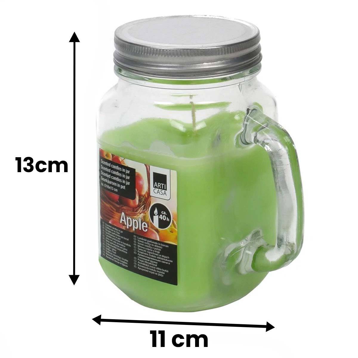 Bougie Parfumée Pomme 40h dans un Bocal avec Couvercle-0