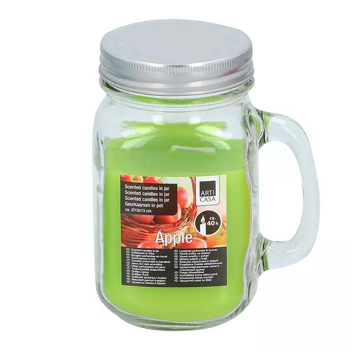 Bougie Parfumée Pomme 40h dans un Bocal avec Couvercle-1