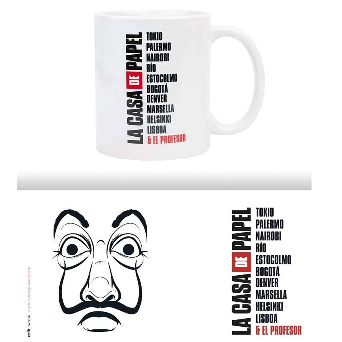 Mug en Céramique 330ml Collection La Casa De Papel Solide Lavable-2