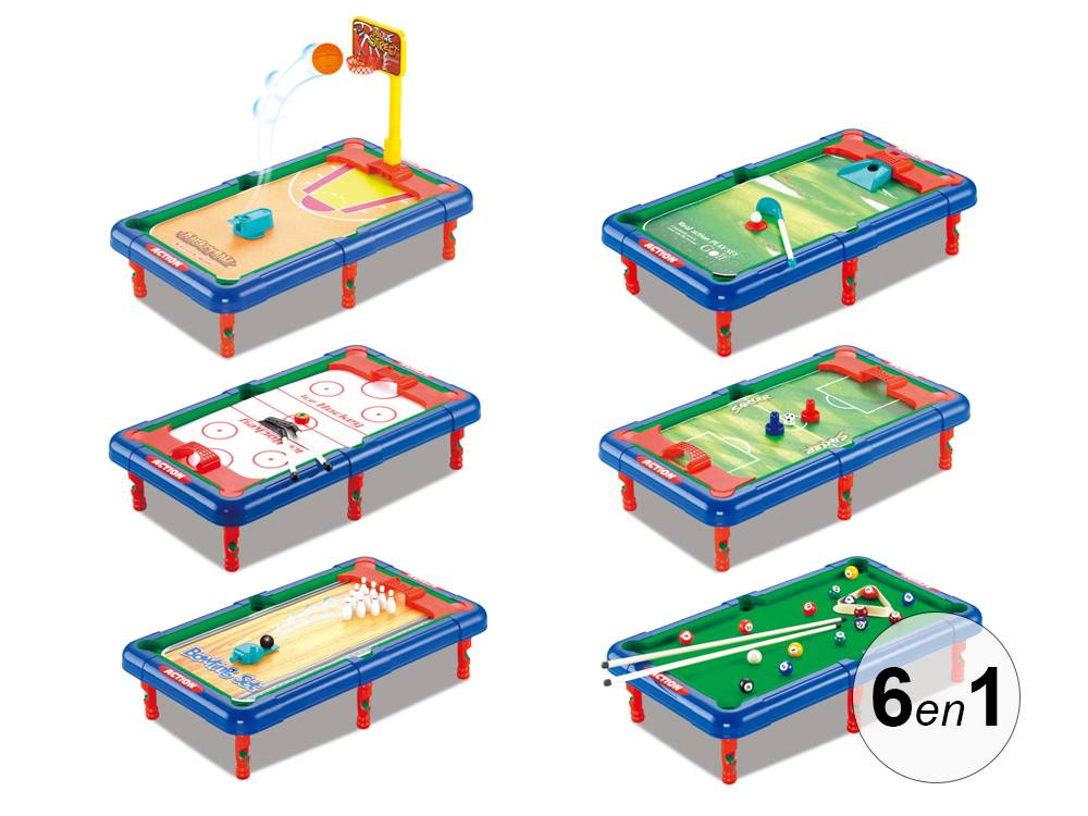 Table multi-jeux 6 en 1 - Modèle Evolutive-1