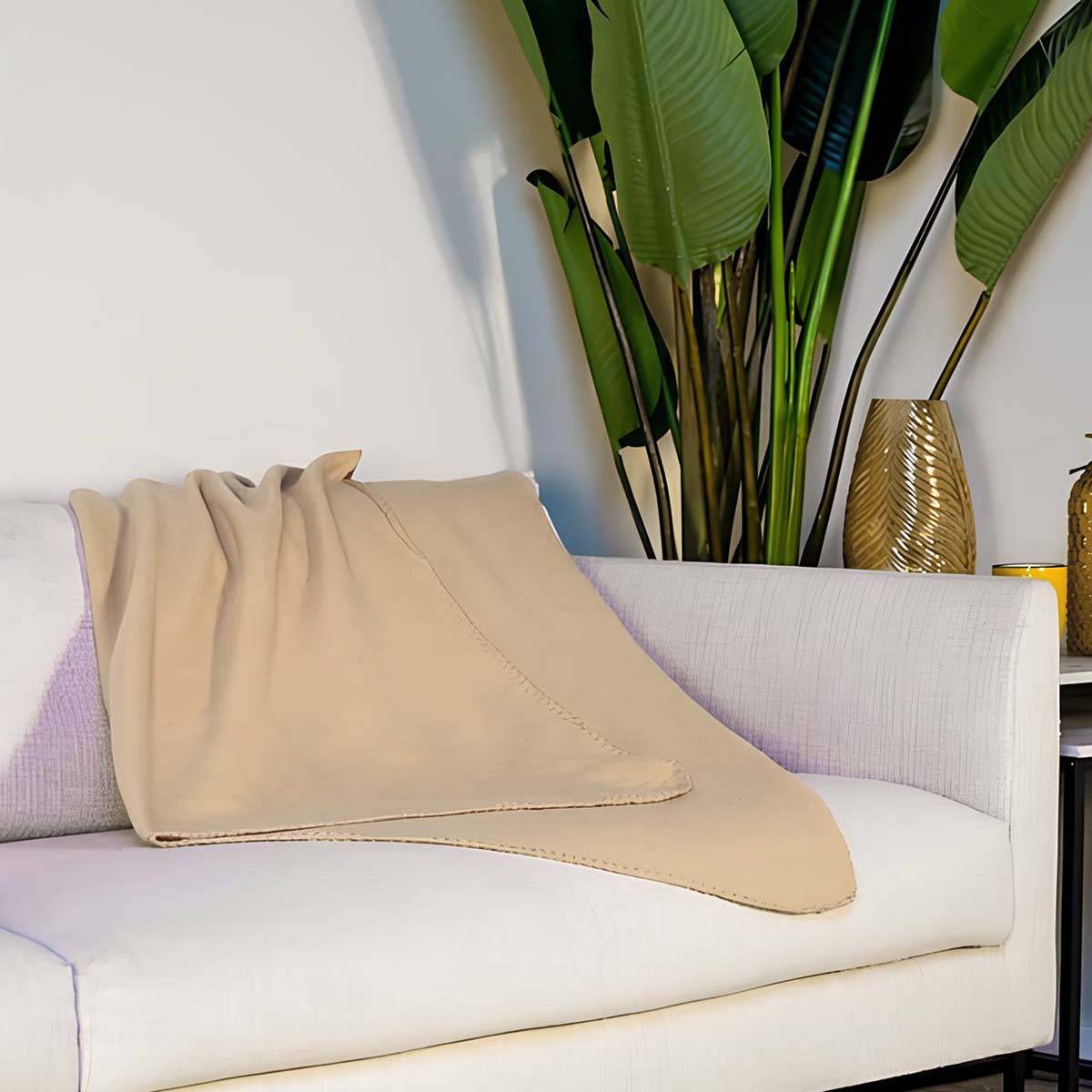 Couverture en Polaire Douce 130x170 cm Chaleureux pour Canapé et Lit-2