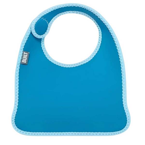 Lot de 2 Bavoirs Bébé en Néoprène Motif Pois avec Fermeture à Scratch
