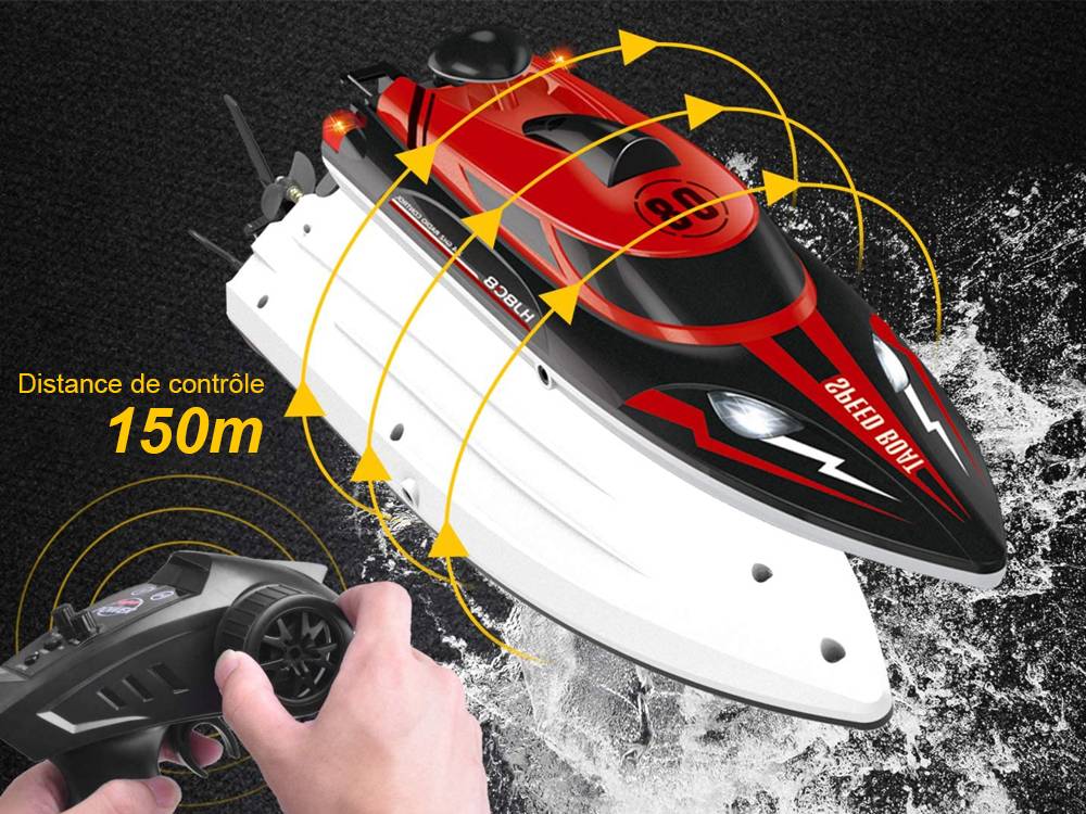 Bateau télécommandé 2.4Ghz 25Km/h - Modèle SpeedBoat-1