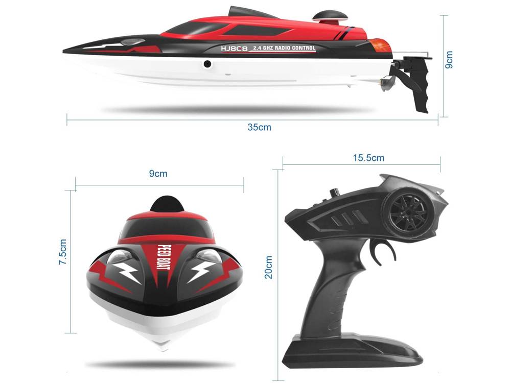 Bateau télécommandé 2.4Ghz 25Km/h - Modèle SpeedBoat-2