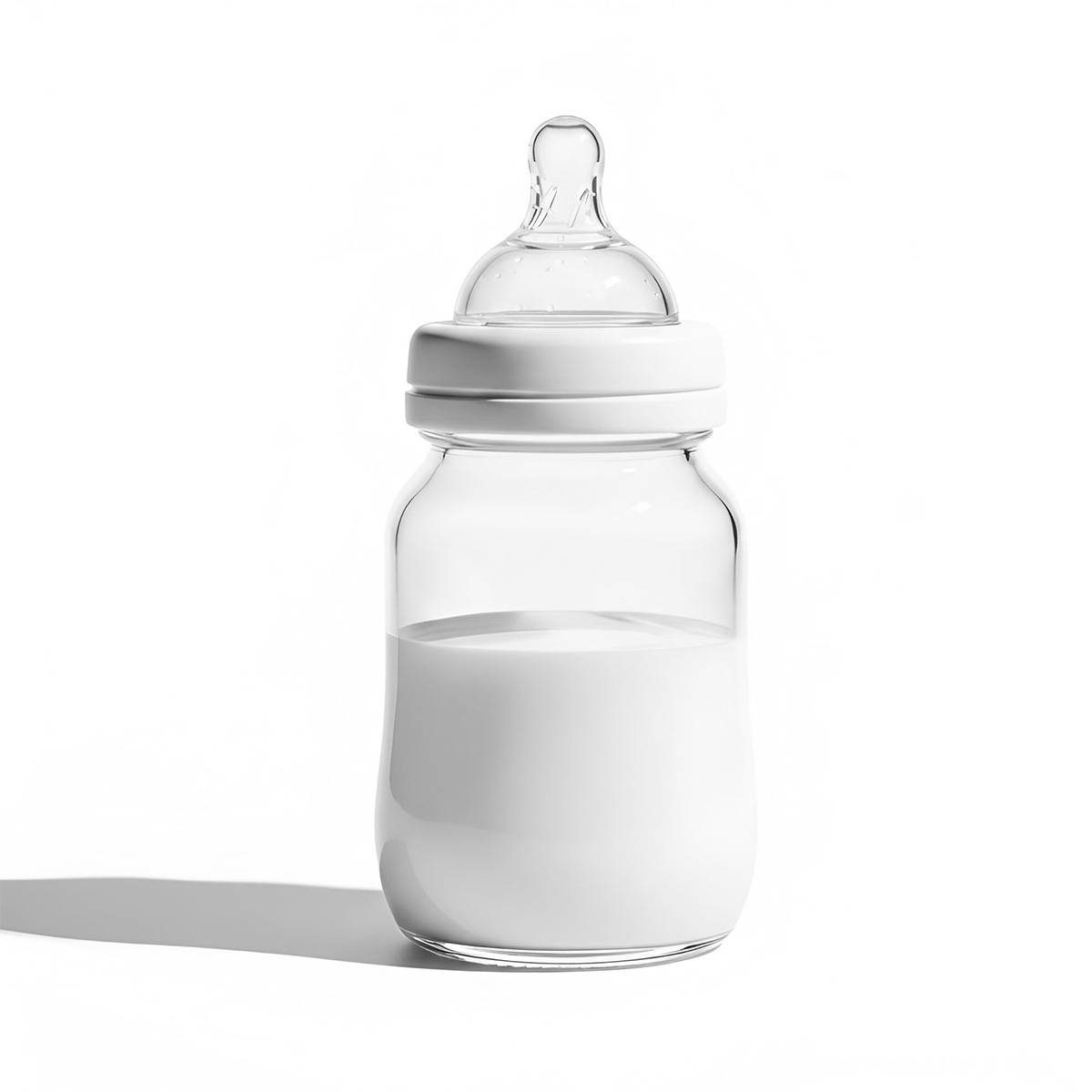 Lot de 2 Tétines de Biberon en Silicone Débit Lent pour Bébé à partir de 0 mois-0