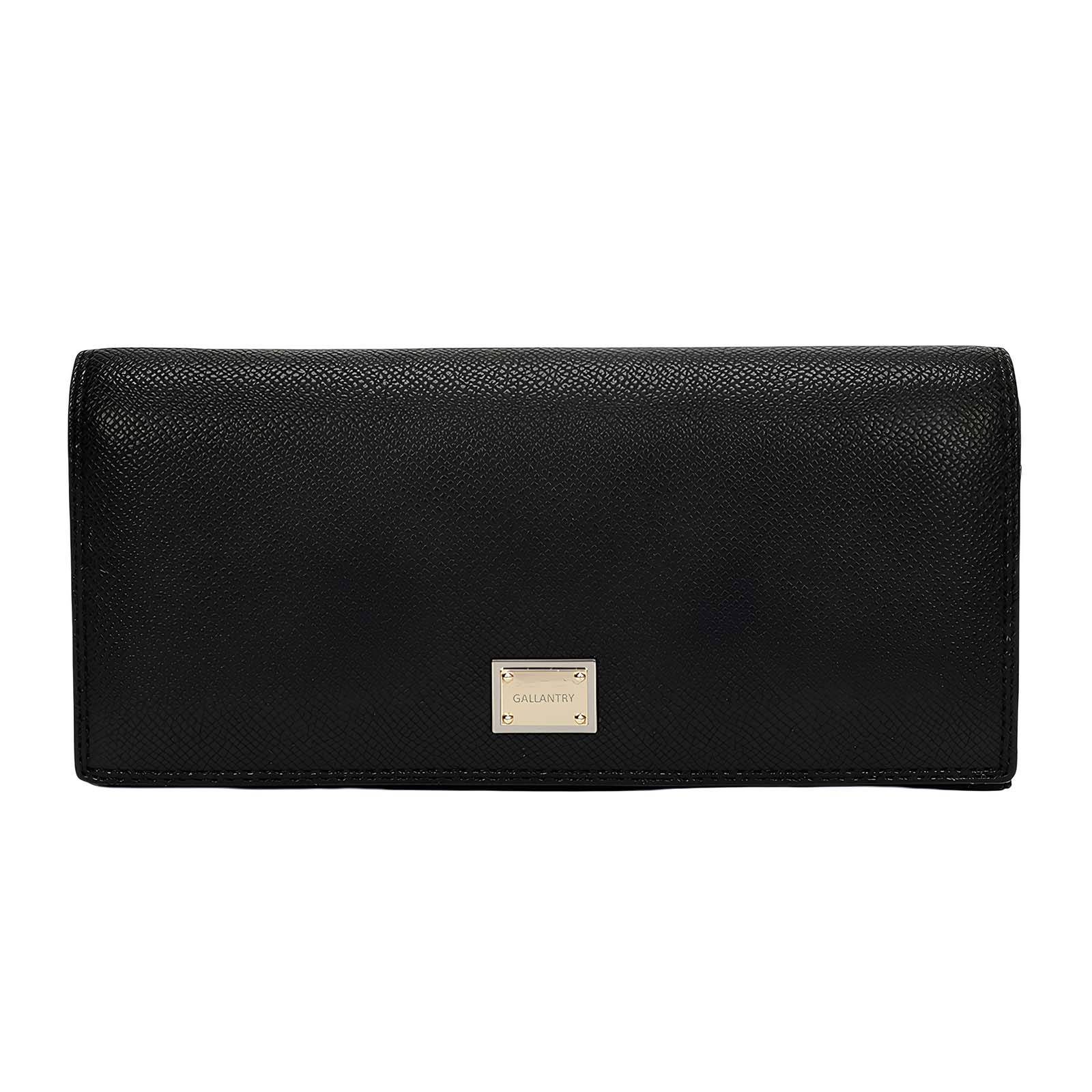 Portefeuille pour Femme Loulou Effet Grainé avec Plaque Métallique Siglée-1