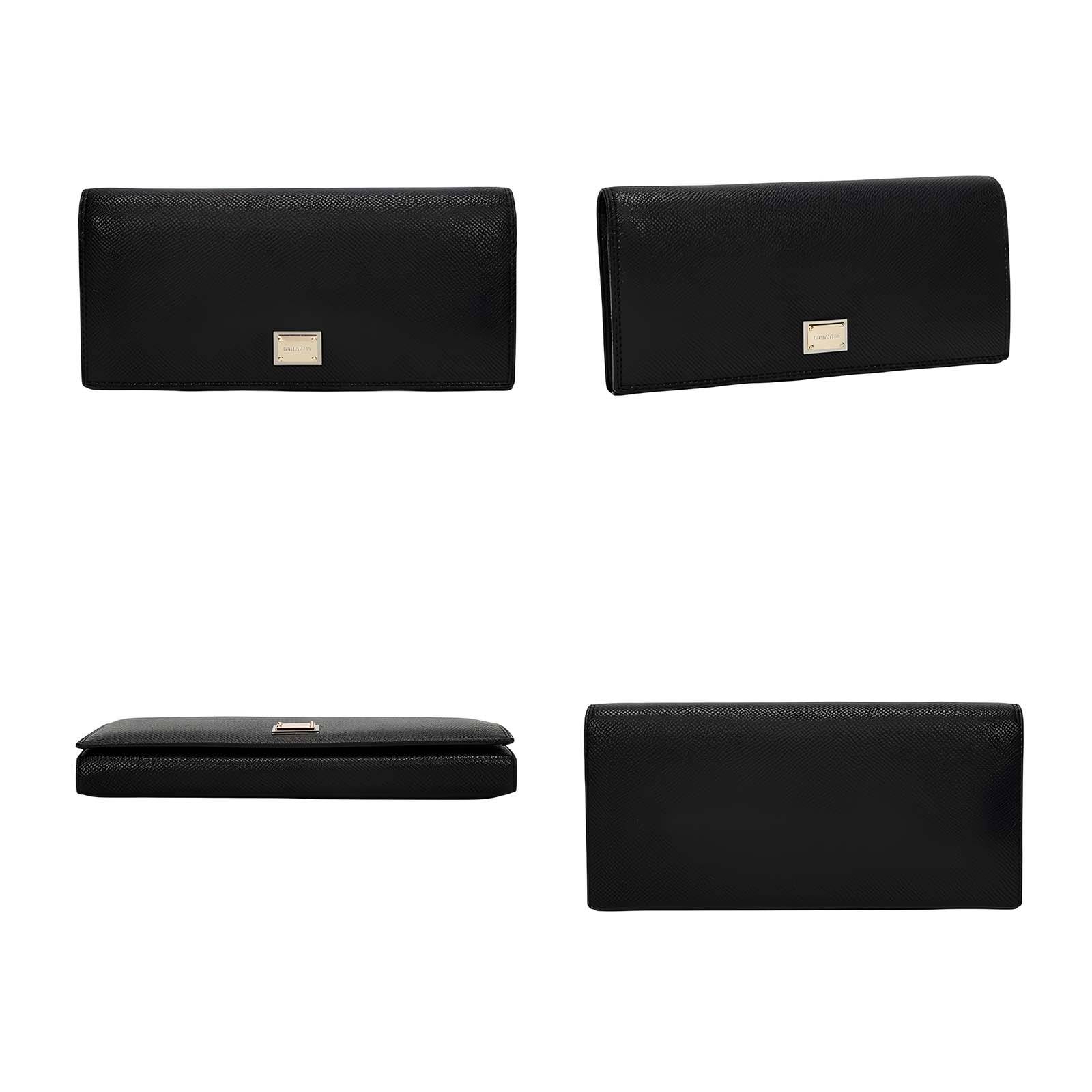 Portefeuille pour Femme Loulou Effet Grainé avec Plaque Métallique Siglée-2