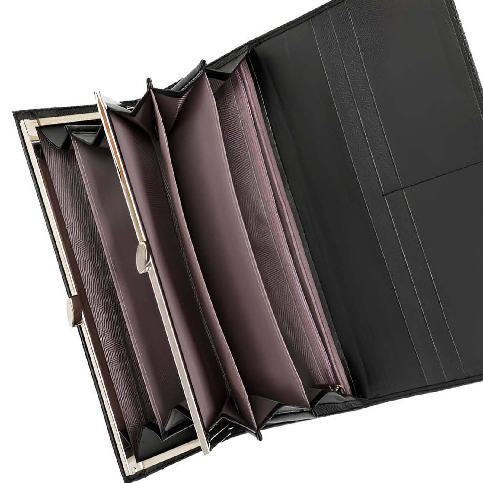 Portefeuille pour Femme Loulou Effet Grainé avec Plaque Métallique Siglée-4