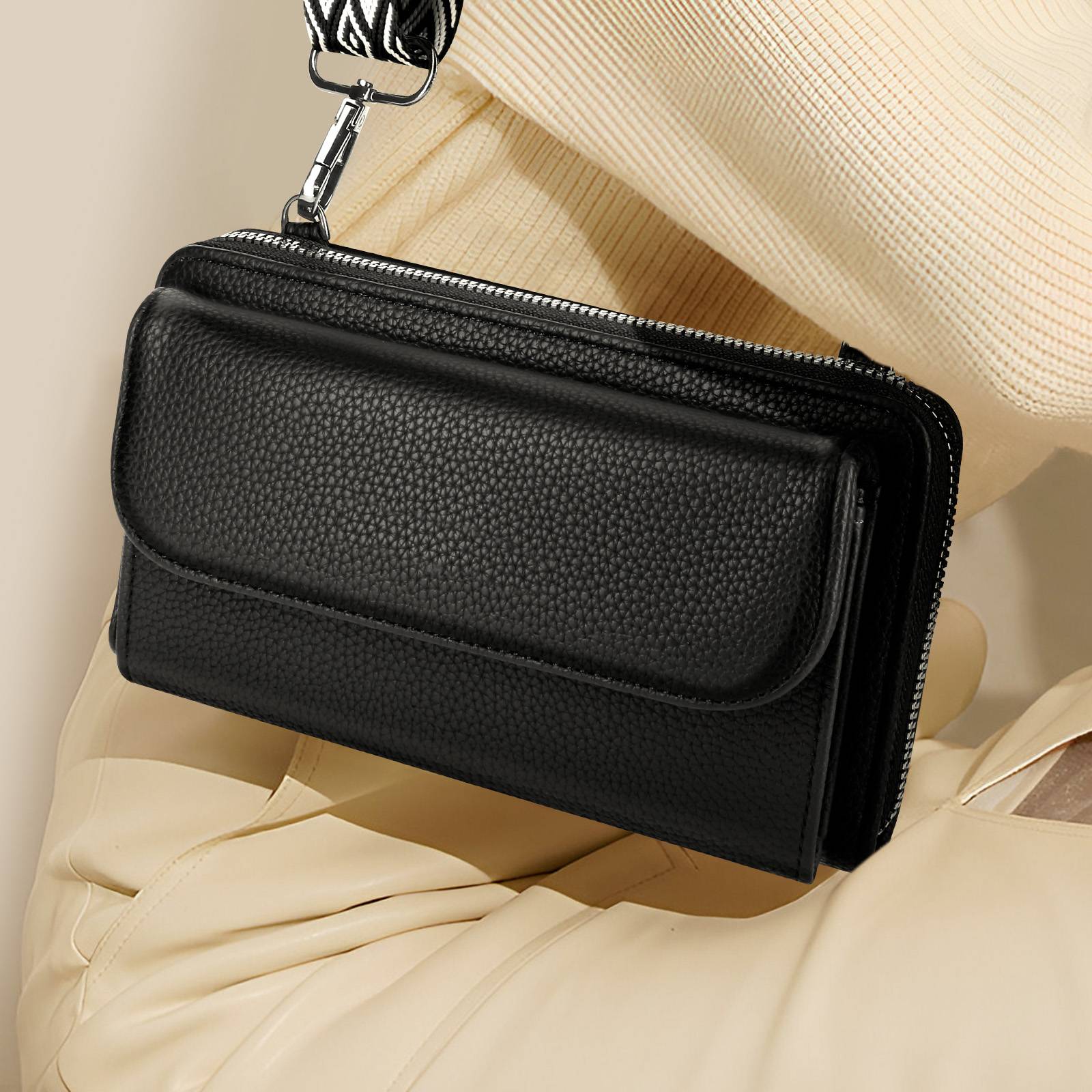 Sac Bandoulière Portefeuille Mignon en Cuir-4