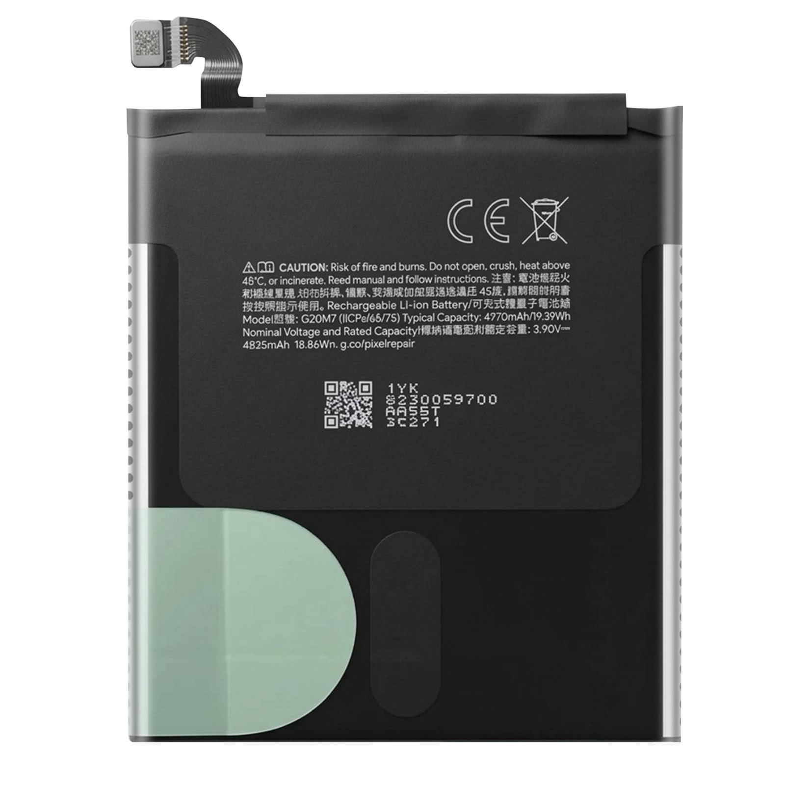 Batterie de Remplacement pour Google Pixel 10 Li-ion 4970mAh Référence G20M7-0