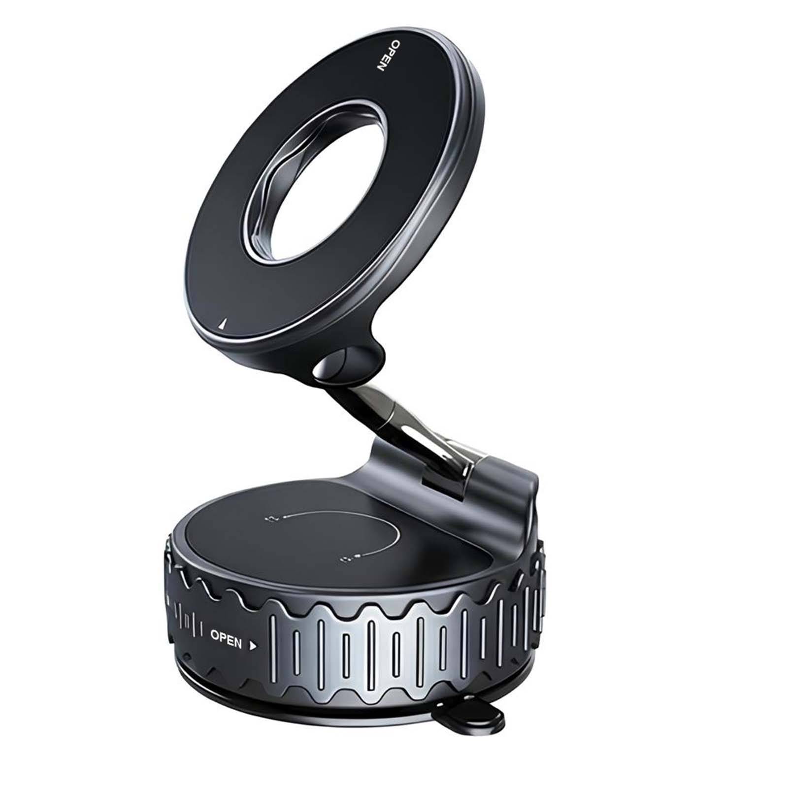 Support Magnétique Universel Rotatif avec Ventouse Renforcée pour Voiture-1