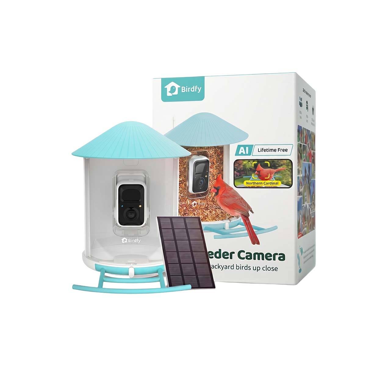 Mangeoire pour Oiseaux avec Caméra IA et Panneau Solaire IP65-4