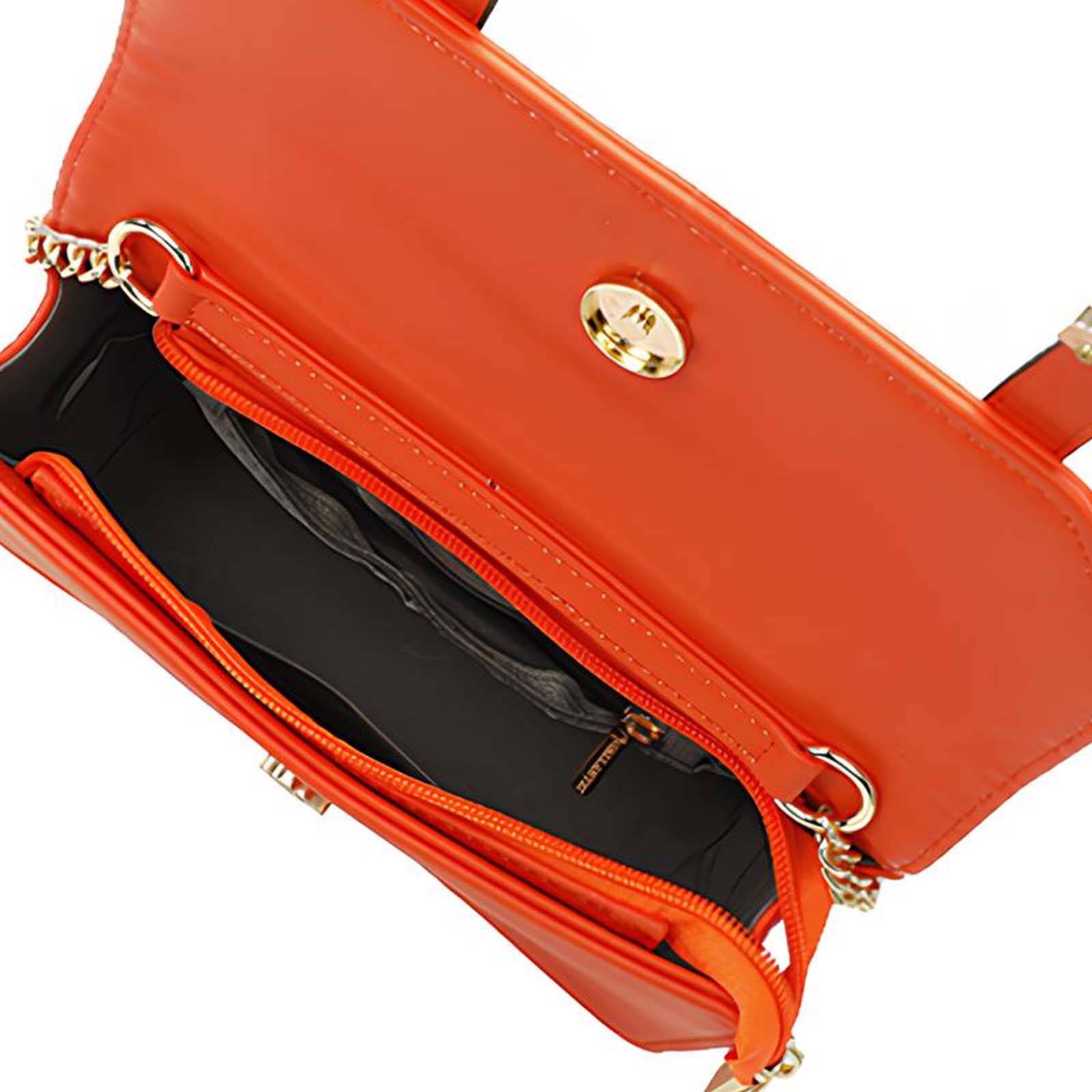 Sac Bandoulière pour Femme avec Chaîne Dorée et Rabat à Boucles Décoratives-4