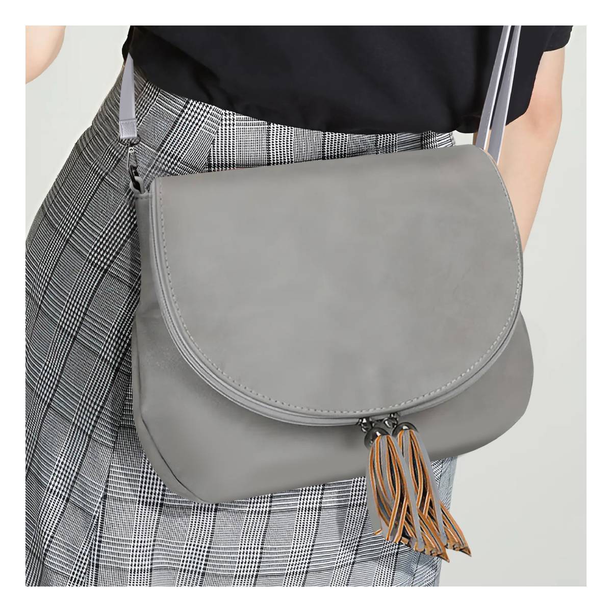 Sac à Bandoulière pour Femme à Fermeture Éclair-2