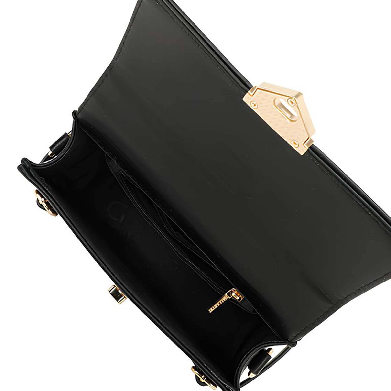 Sac à Main pour Femme avec Fermoir Cœur Métallique et Bandoulière-4
