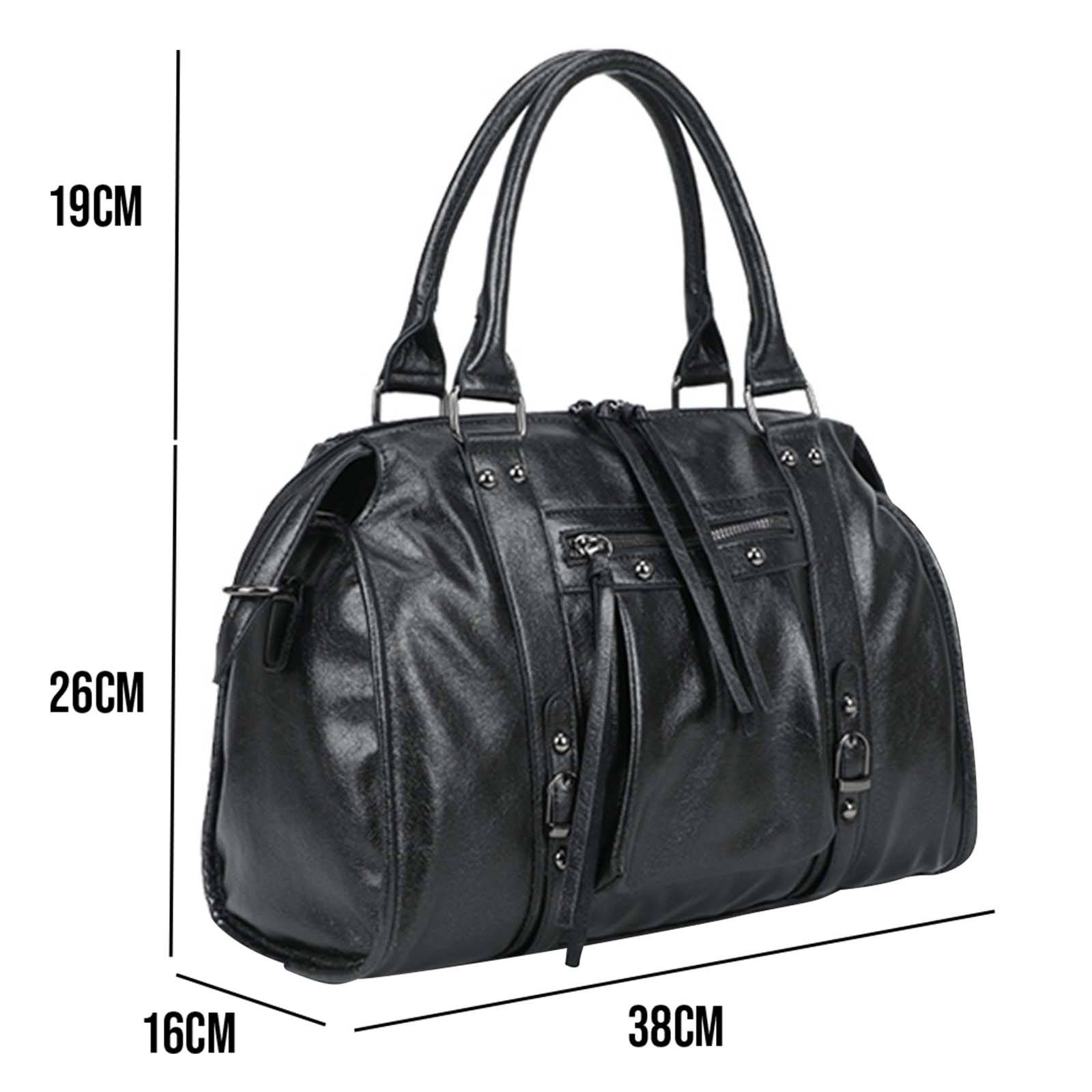 Sac à Main pour Femme Style Bowling avec Bandoulière Amovible-0