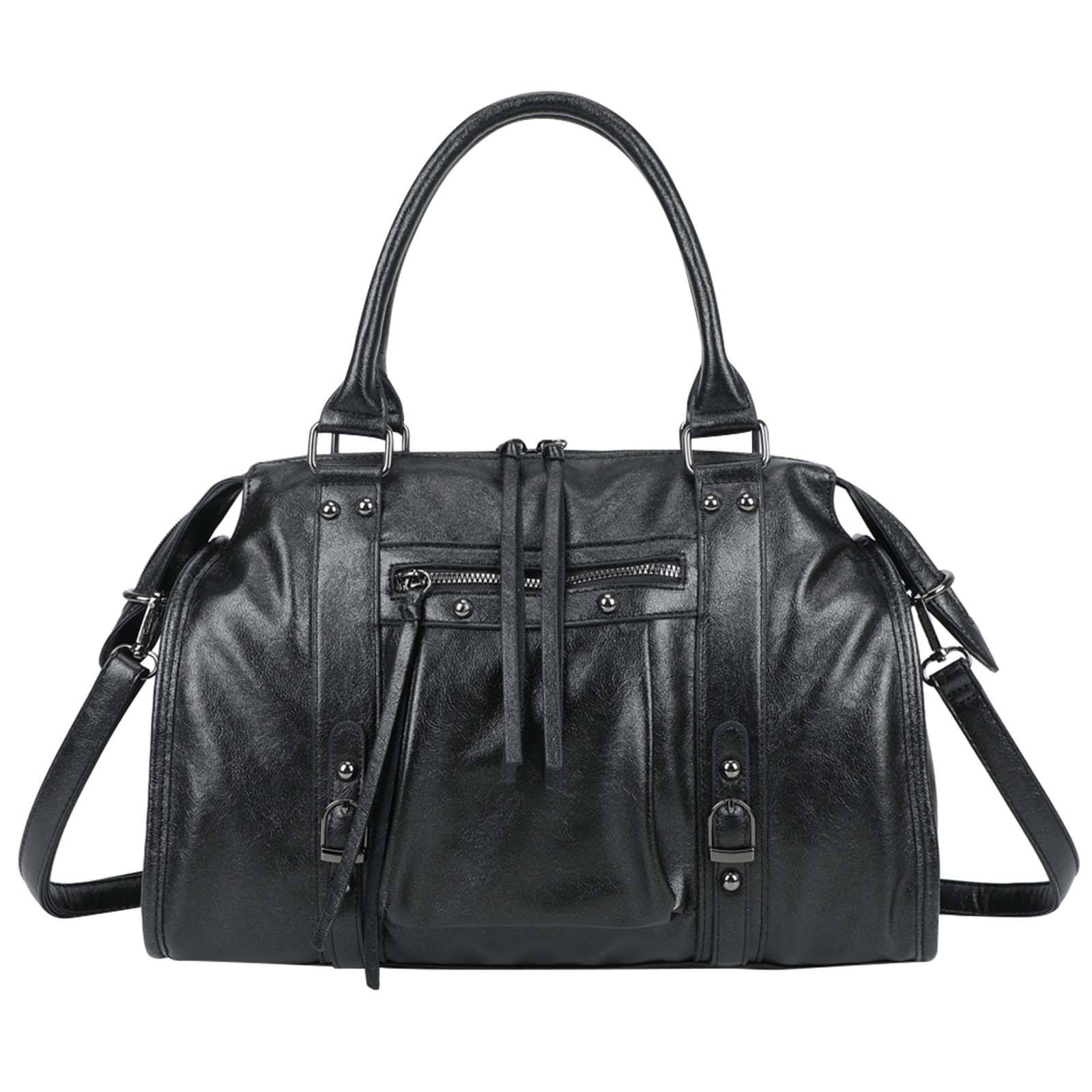 Sac à Main pour Femme Style Bowling avec Bandoulière Amovible-1