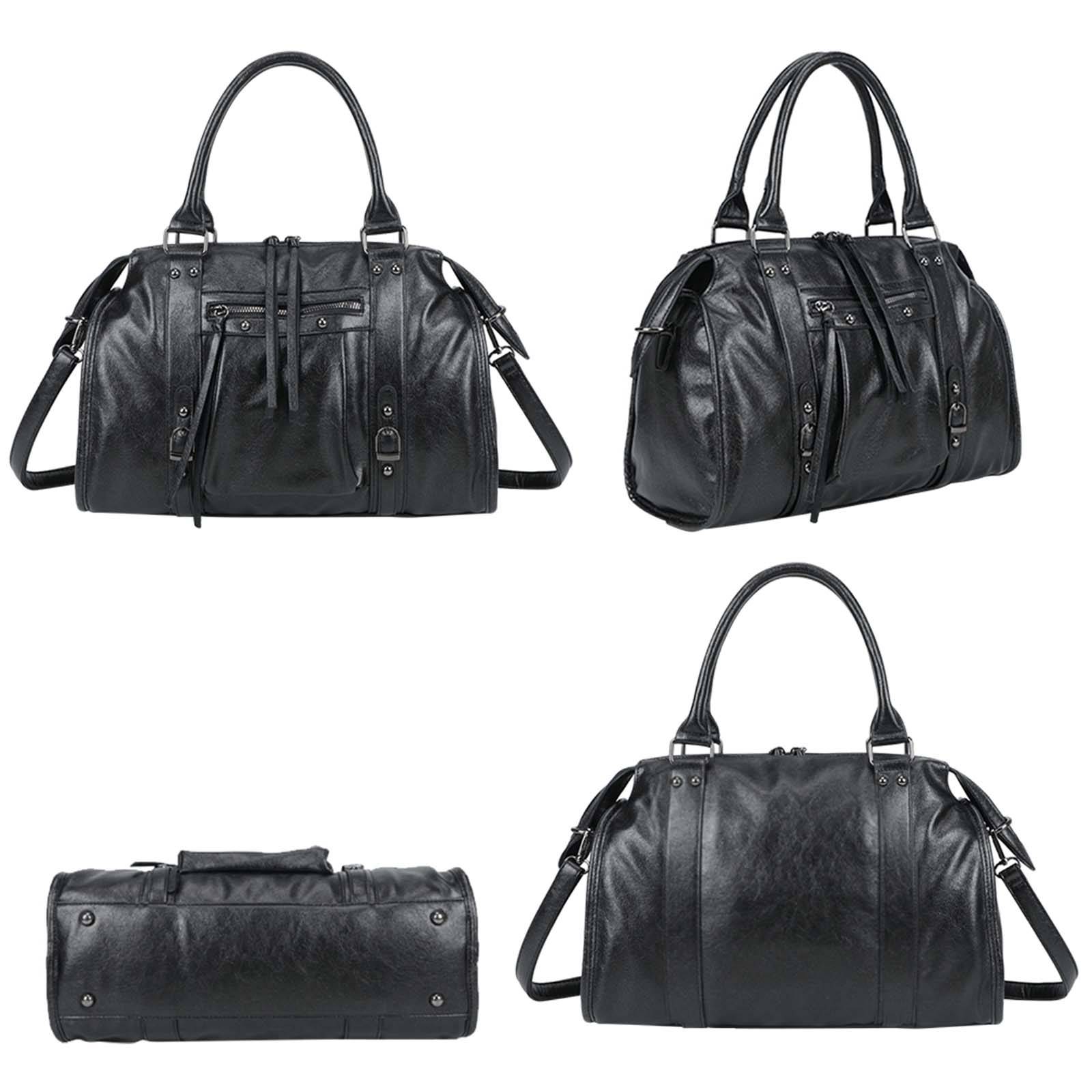 Sac à Main pour Femme Style Bowling avec Bandoulière Amovible-2