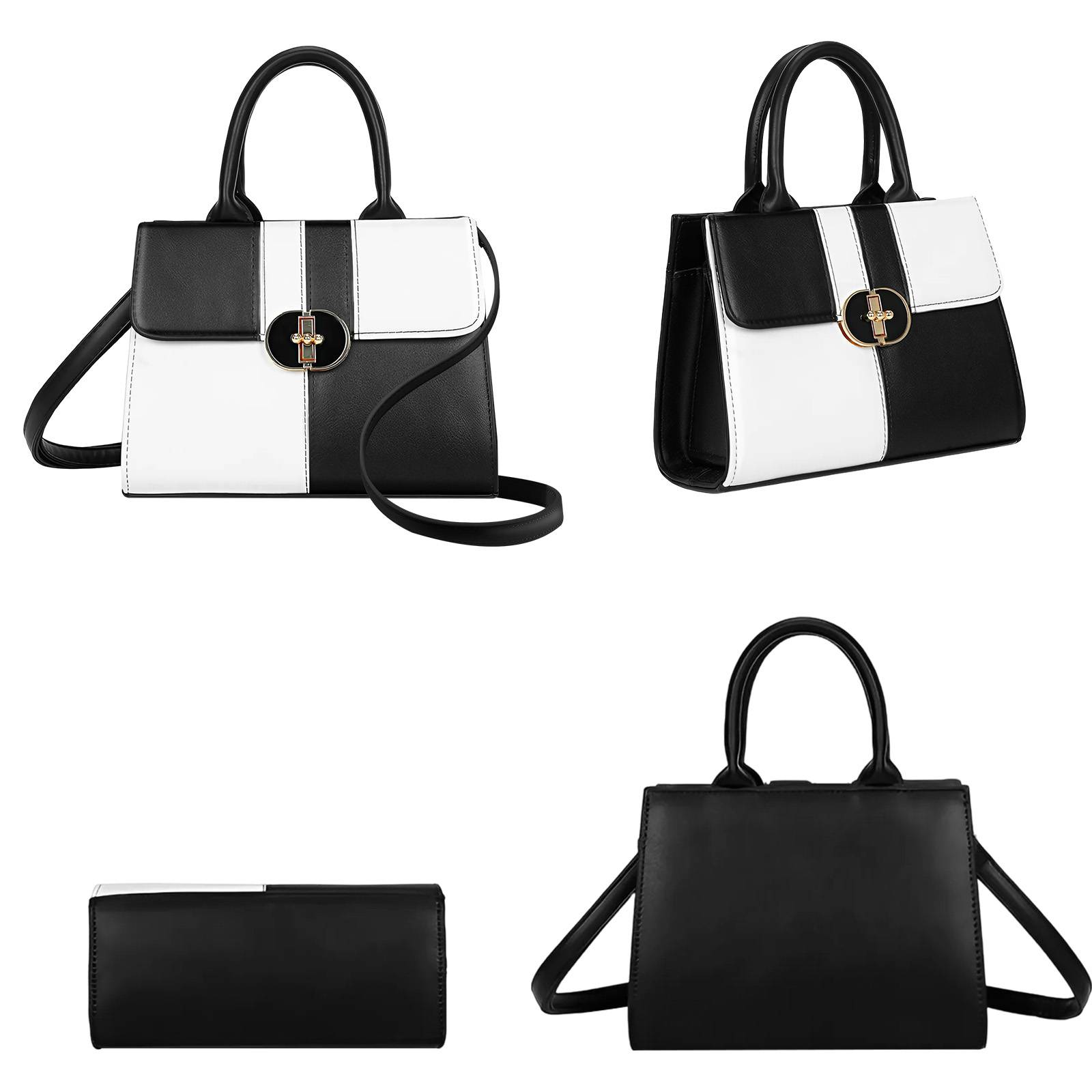 Sac à Main Bicolore pour Femme avec Bandoulière Raffiné-3